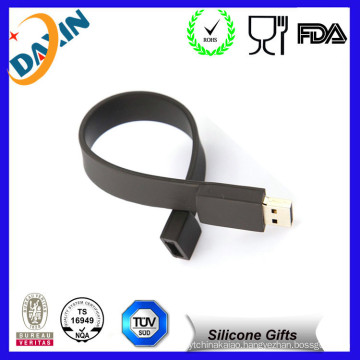 New Fashion Silicone Bracelet USB 2.0 Flash Memory Drive! (4GB, Black)